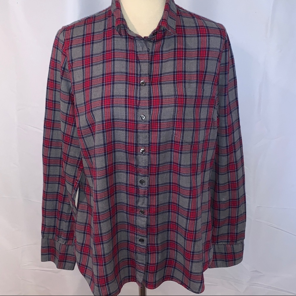J. Crew Factory The Perfect Shirt Plaid Flannel - Picture 7 of 12